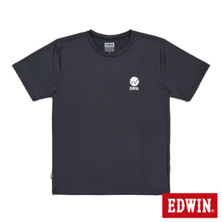 EDWIN 涼感系列 小LOGO圓領短袖T恤(黑色)-男款