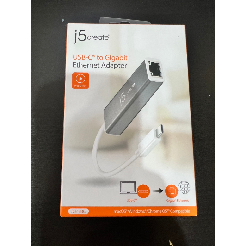 Kaijet j5create USB-C 超高速外接網路卡 – JCE133G typec 有線網路 網路