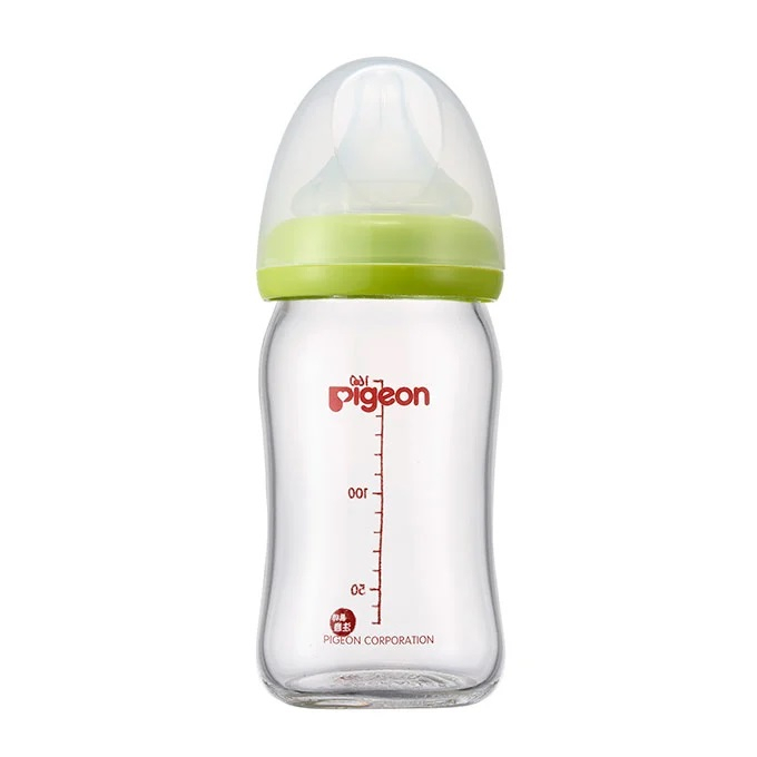貝親 Pigeon寬口母乳實感玻璃奶瓶160ml0個月起(P17309綠) 408元