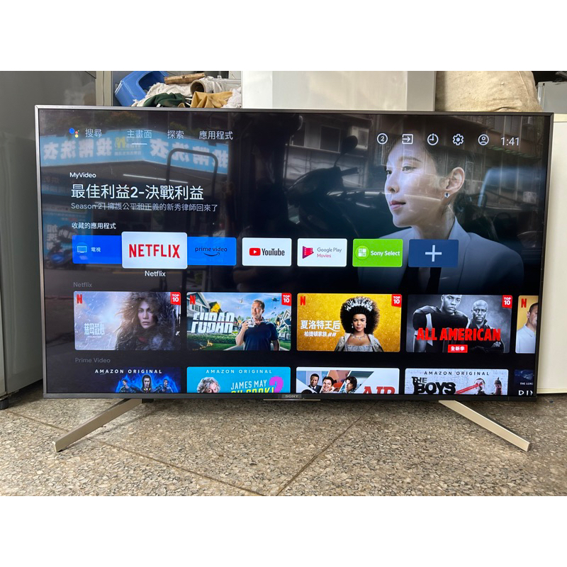 2019年～二手中古sony55吋4k電視，可聯網型號KD-55X8500G內建youtube跟netflix保固3個月