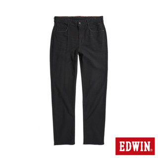 EDWIN 男款 JERSEYS 迦績 透氣中直筒牛仔褲(黑色)