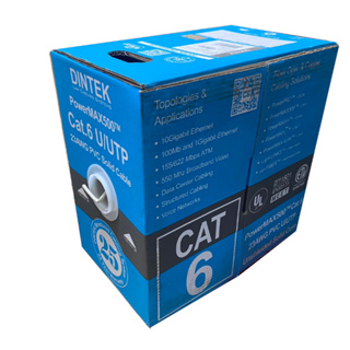 【DINTEK】Cat.6 4P U/UTP 無遮蔽 23AWG 實心銅導體網路線 305M