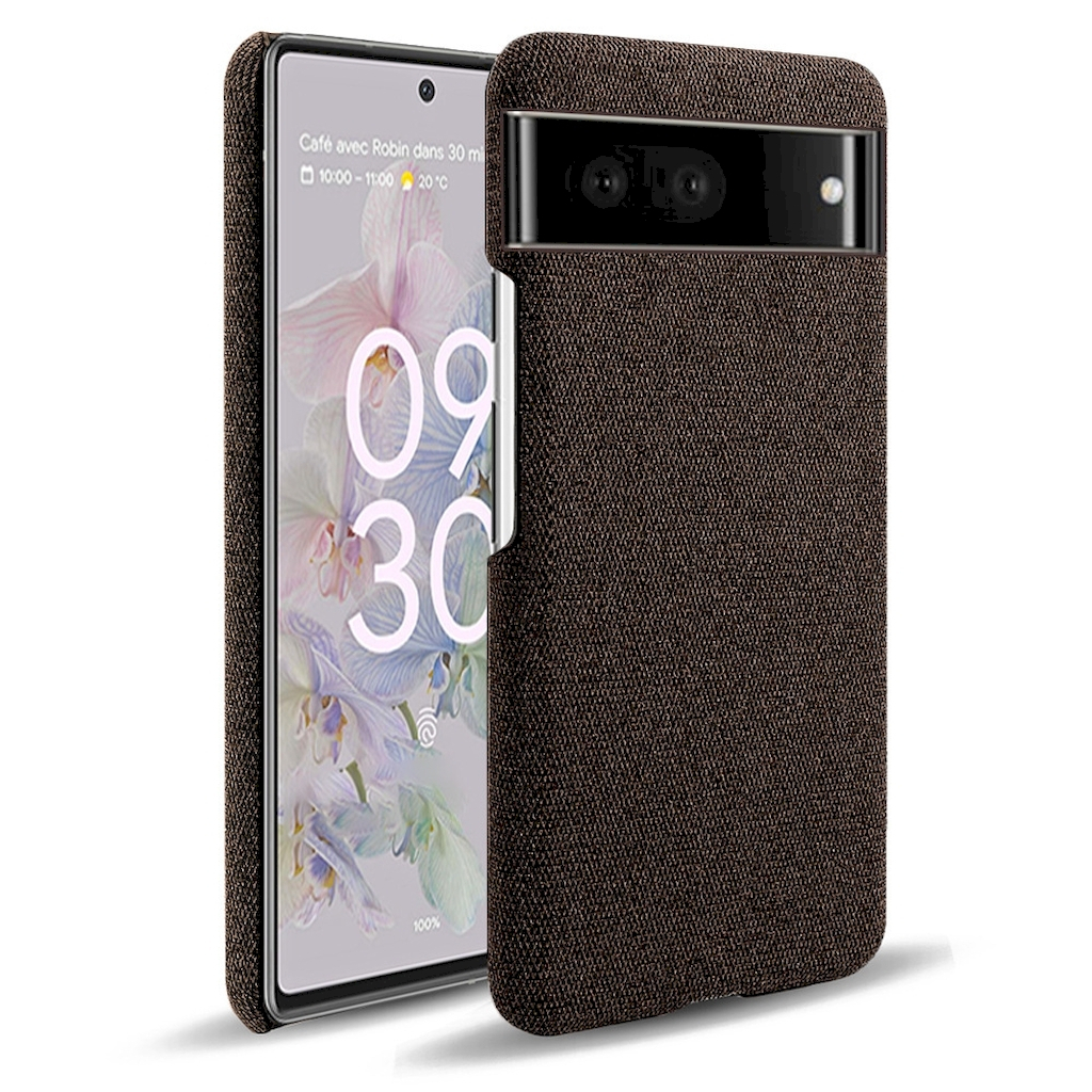 Google Pixel 7a 5G 皮革保護殼 尼龍布紋素色背蓋日式簡約手機殼保護套手機套
