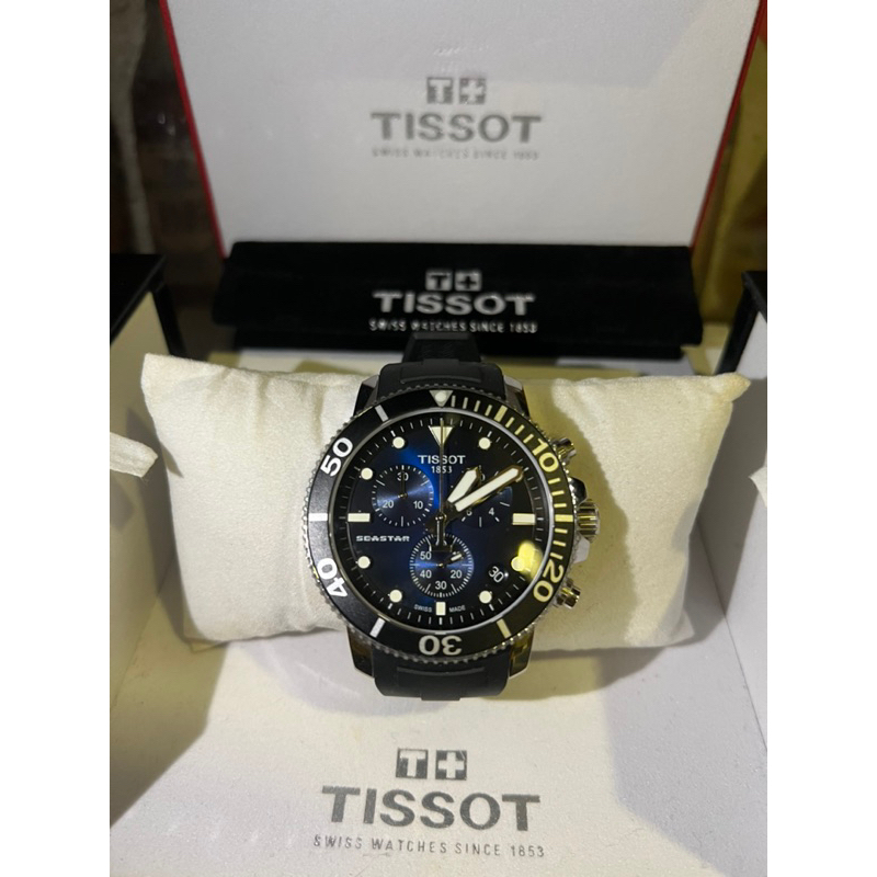 (自售）TISSOT 天梭 Seastar 1000 三眼計時錶 300米防水