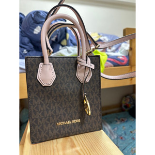 二手MICHAEL KORS 迷你 Mercer 風琴包 托特包 MK側揹包手提包（華泰名品城購入）