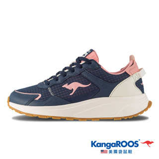 【KangaROOS 美國袋鼠鞋】女 ZEPHYR 2 防潑水輕量跑鞋 運動鞋 休閒鞋(藏青/粉-KW32160)