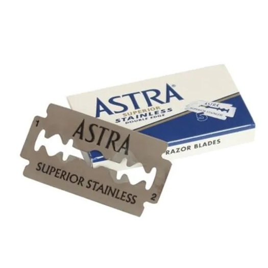 [現貨] 義大利進口 Astra Superior Stainless (藍色) 雙刃刀片 刮鬍刀 1盒5片