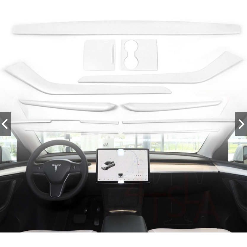 福特斯拉Tesla【MYS049 改色裝飾】中控 儀表板 車門裝飾 貼片 內飾  MODEL Y專用4tesla