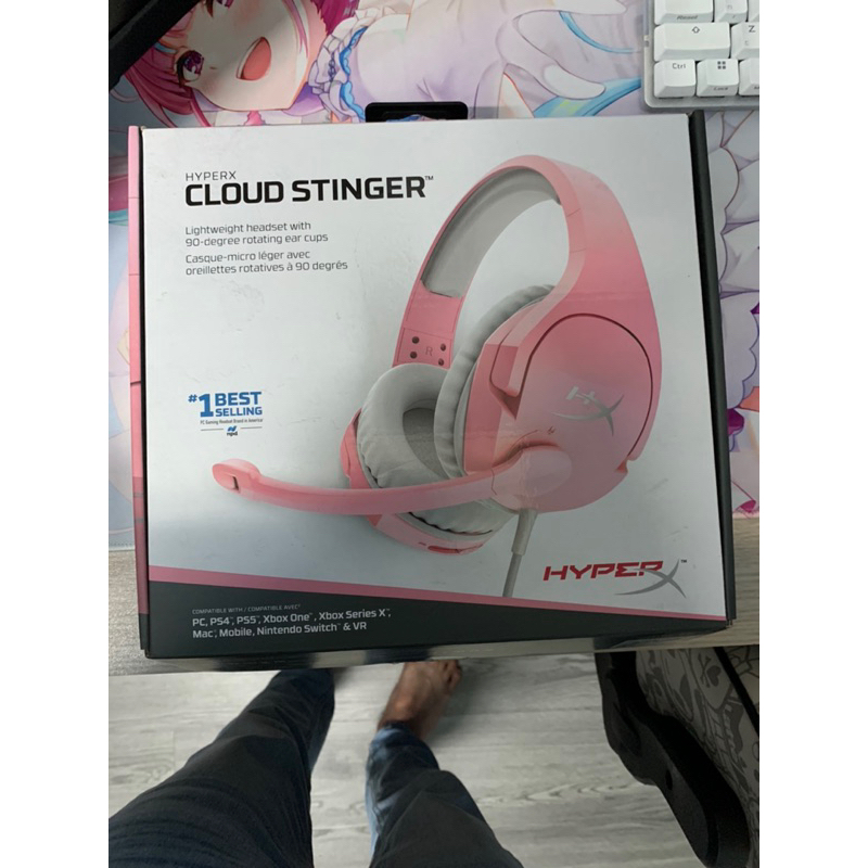 HyperX耳機麥克風 粉色