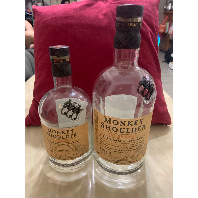 三隻猴子三重威士忌1公升空瓶無盒裝（珍藏擺飾品）