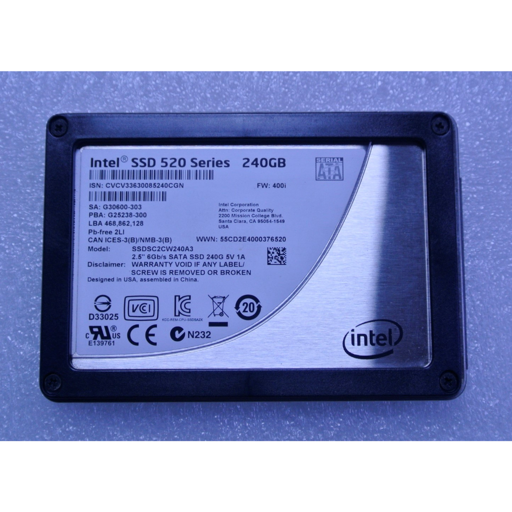 立騰科技電腦 ~ Intel SSD 520 Series 240GB