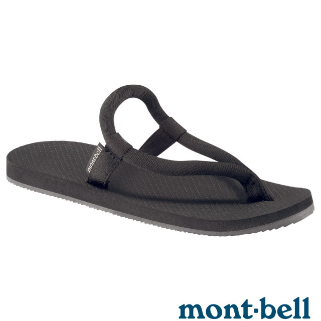 【MONT-BELL 日本】專利織帶夾腳拖鞋 SLIP-ON.涼鞋.海灘鞋/鼻緒形面帶.防滑鞋床_黑_1129477