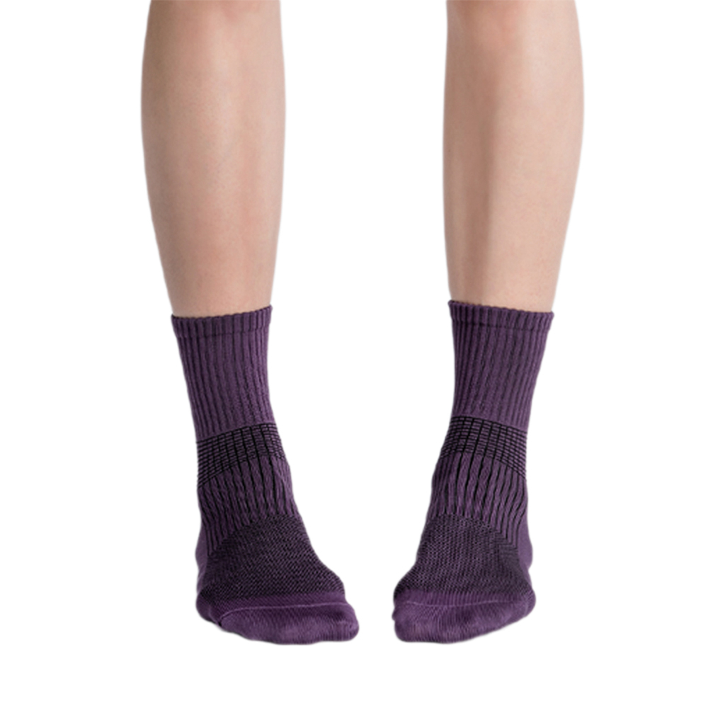 【WIWI】MIT發熱抑菌按摩中筒襪(羅蘭紫 女M-L)0.82遠紅外線 除臭抑菌 吸濕排汗 按摩襪 發熱襪