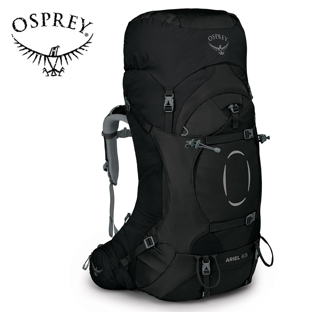 【Osprey 美國】Ariel 65 輕量登山背包 女 黑色｜健行背包 徒步旅行戶外後背包