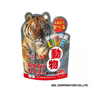 日本BANDAI 學研的圖鑑live動物 入浴球 洗澡玩具 公仔入浴球 泡澡球