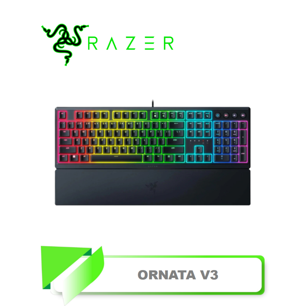 【TN STAR】RAZER ORNATA V3 雨林狼蛛鍵盤 機械式按鍵軸/柔軟護腕墊/RGB 燈光/矮軸按鍵