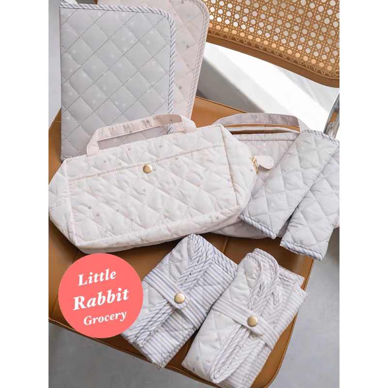 🎉小兔雜貨🐰🎉日本 gelato pique 寶貝系列 星星印花夾棉攜帶式尿布墊/收納包/證件包