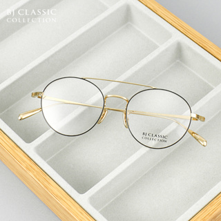 BJ CLASSIC PREM-125S NT 日本品牌手工眼鏡｜知性金絲雙槓款眼鏡 男女生品牌眼鏡框【幸子眼鏡】