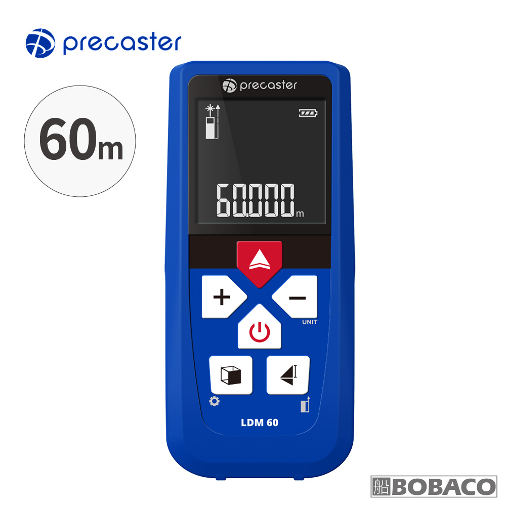 Precaster【60M手持雷射測距儀 LDM60】台灣製 紅外線測量 雷射尺 電子尺 量距機 裝潢建築工程