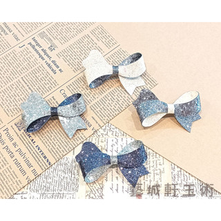 Bling Bling閃粉蝴蝶結6cm自動夾