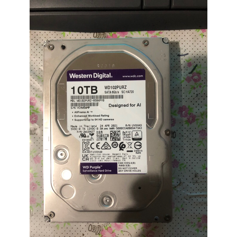 €飛穎電腦 WD 紫標 監控硬碟 8TB 10TB 大容量硬碟 NAS 備份系統 伺服器 監視器