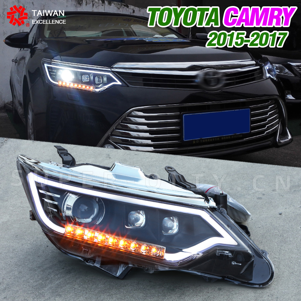 适装CAMRY7.5代20152016 2017款豐田凱美瑞7.5代改裝LED大燈