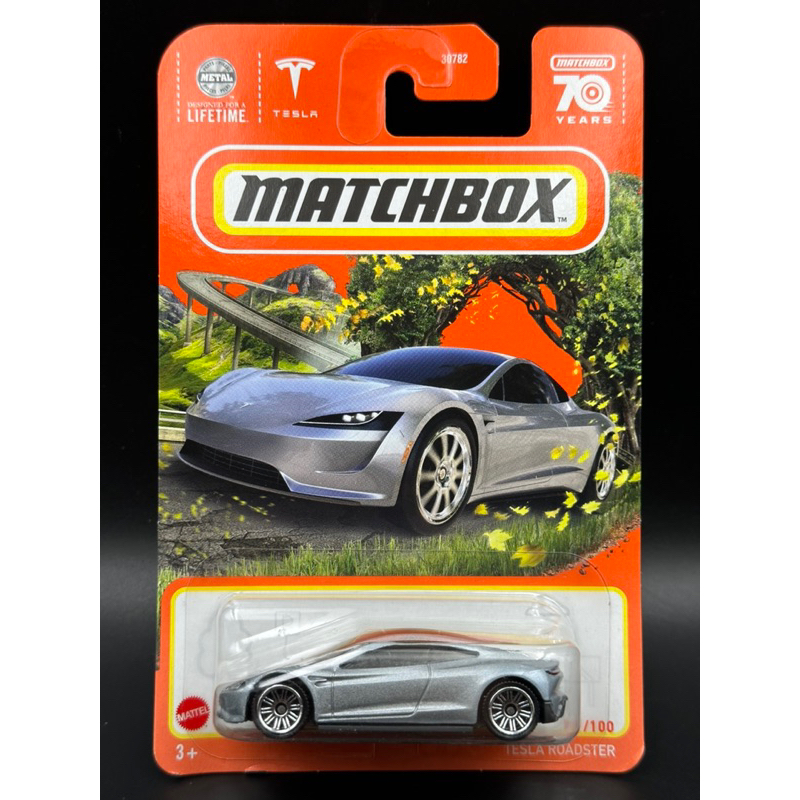 78車庫｜火柴盒Matchbox｜Tesla Roadster 特斯拉 銀色