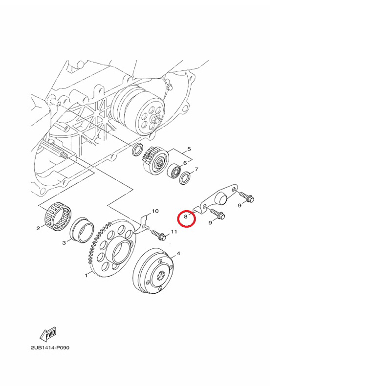 YAMAHA 原廠 新勁戰 四 五 代 BWSR BWSX 惰齒輪板 料號：5S9-E5532-00