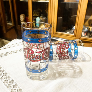 【Vintage & Deco】美國帶回 百事可樂 玻璃杯 老件 古物 復古裝飾 家飾 擺飾 老件 租借