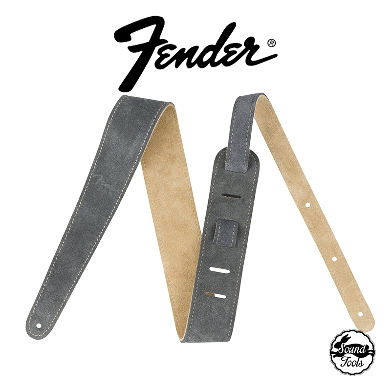 Fender 背帶 Reversible Suede 雙面雙色麂皮 Gray and Tan 灰/棕褐色【桑兔】