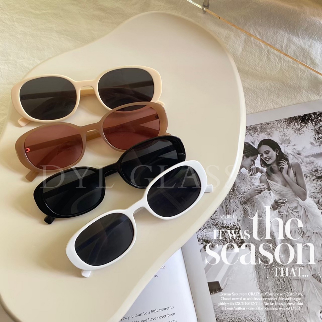 ⒹⓎⓁ┊隔日到貨 4ᴄᴏʟᴏʀ🪴橢圓歐美款墨鏡 太陽眼鏡 抗UV 韓國百搭款 小紅書同款 抖音推薦 墨鏡流行時尚 明星