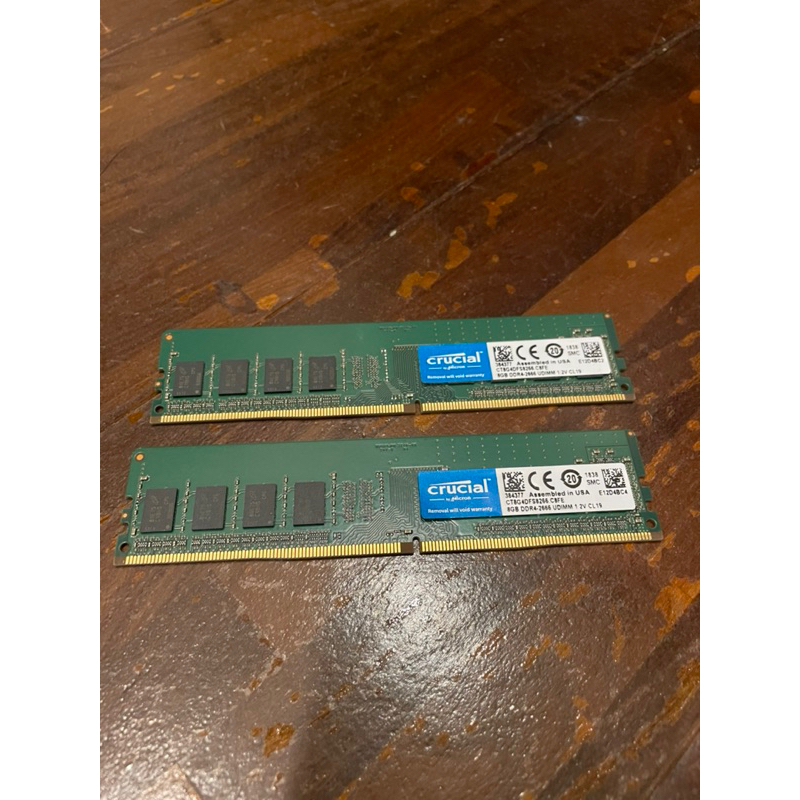 美光 記憶體 RAM  DDR4 2666 8G *2  共 16G