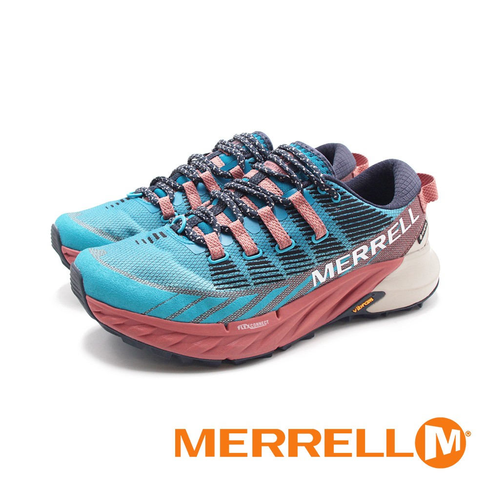 MERRELL(女)AGILITY PEAK 4 GTX戶外健身輕量型慢跑越野鞋 女鞋－藍