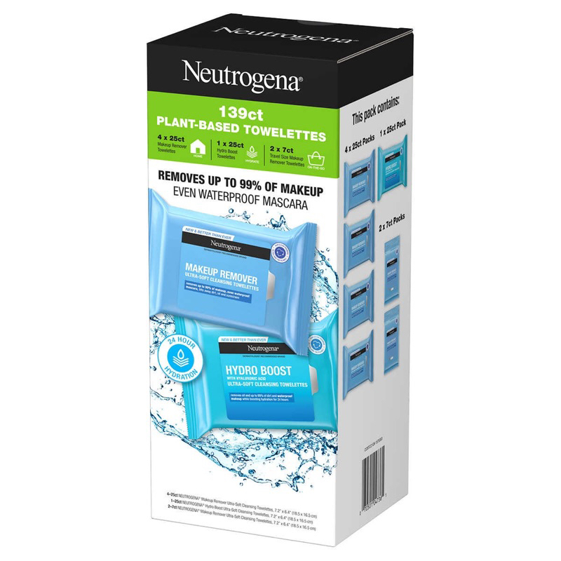 🇺🇸美國好市多代購-露得清卸妝棉優惠組合Neutrogena Makeup Remover&amp;Hydro Boost