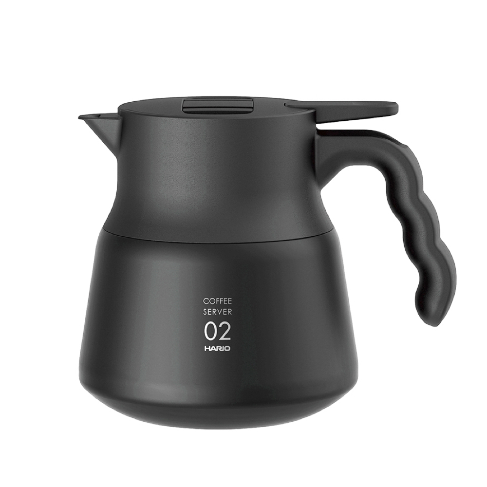 HARIO V60不鏽鋼保溫咖啡壺PLUS–黑色 600ml／VHSN-60-B