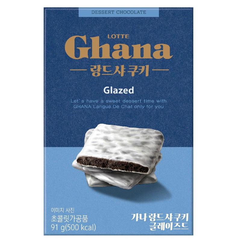 *現貨*韓國/LOTTE 樂天 Ghana 白巧克力餅乾/91g