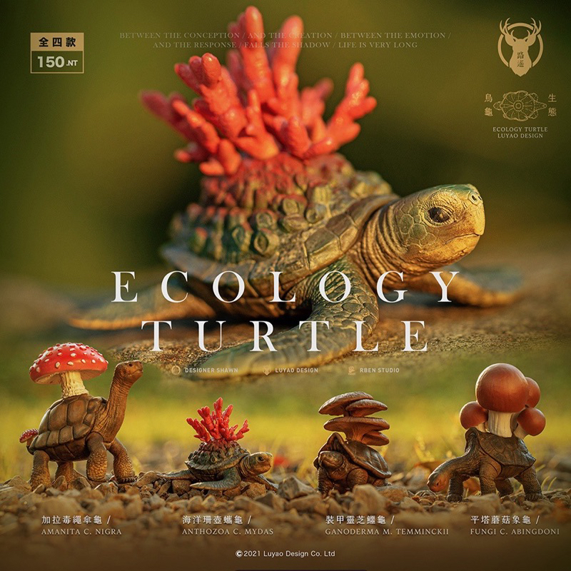 🐢{L.L歇息站｝🍄路遙圓創-生態烏龜 ecology turtle 烏龜模型 動物模型 傘龜 象龜 鱷龜 轉蛋 扭蛋