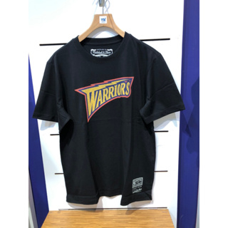 【清大億鴻】M&N NAME LOGO DAD TEE 純棉短袖上衣 NBA勇士隊 黑色MT22A-TS01GSWB