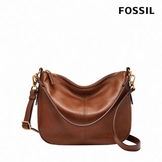【FOSSIL 官方旗艦館】Jolie 咖啡色真皮斜揹包 ZB7716200