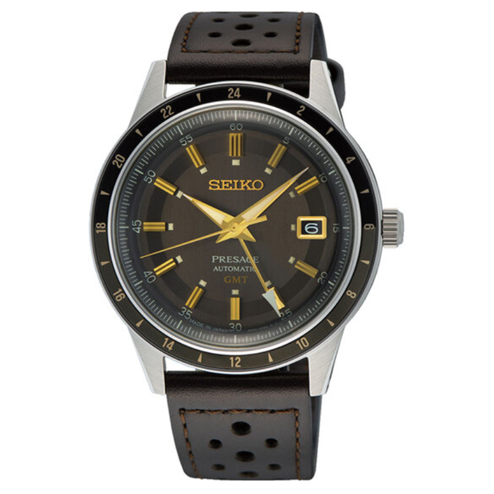 SEIKO 精工 Presage Style60’s GMT雙時區機械錶(SSK013J1/4R34-00B0J)