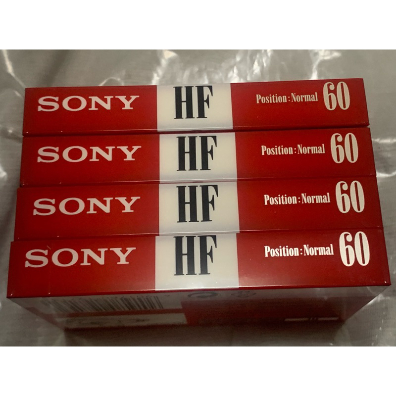 一共4捲SONY HF 60分鐘（日本製）空白錄音帶 空白卡帶 空白帶 空白磁帶 錄音卡帶 全新未拆封