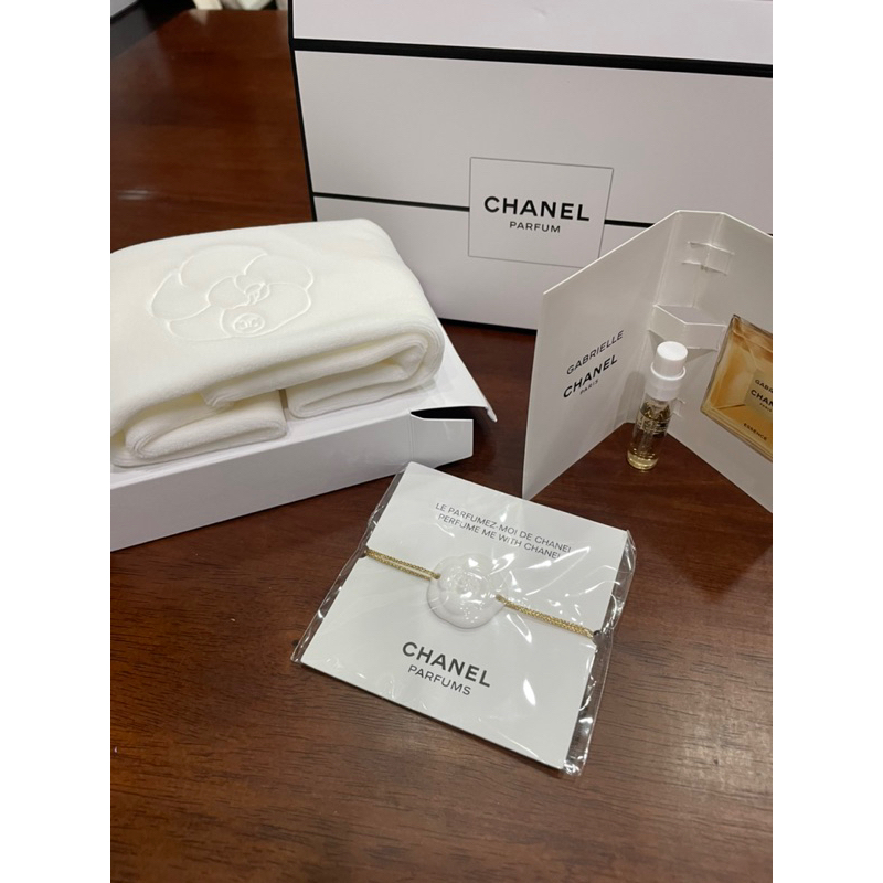 Chanel 嘉柏麗琉金香水小樣 香氛贈品髮帶 山茶花香氛手鍊