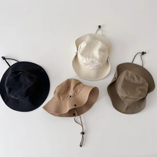 韓國兒童帽子 春夏女童漁夫帽 薄男童速幹防曬遮陽帽 親子款露營登山帽