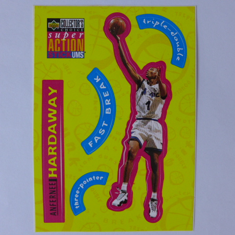 ~ Anfernee Hardaway ~Penny/魔術隊/1分錢/哈達威 1996年UD.NBA貼紙特殊卡