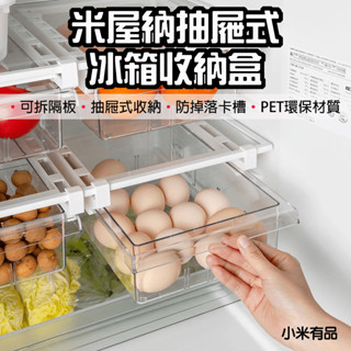 【臺灣現貨】 米屋納 抽屜式冰箱收納盒 冰箱收納 冰箱抽屜 收納抽屜 冰箱收納盒 冰箱雞蛋架 冰箱保鮮盒