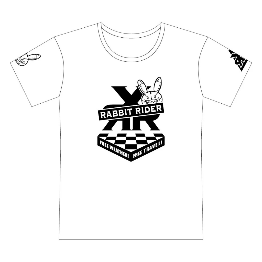 【德國Louis】RXR兔騎士品牌T-shirt 白色短袖上衣方格旗盤款重機騎士T恤休閒短T307P設計編號307916
