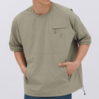 KANGOL 運動上衣 機能 梭織 涼感上衣 男女款 中性款 6325101331 淺卡其