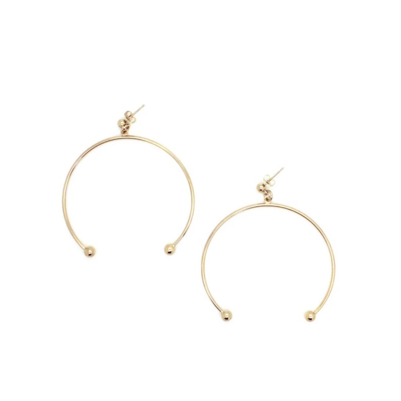 Justine Clenquet Anna XL earrings ✨ 法國品牌金色設計款耳環