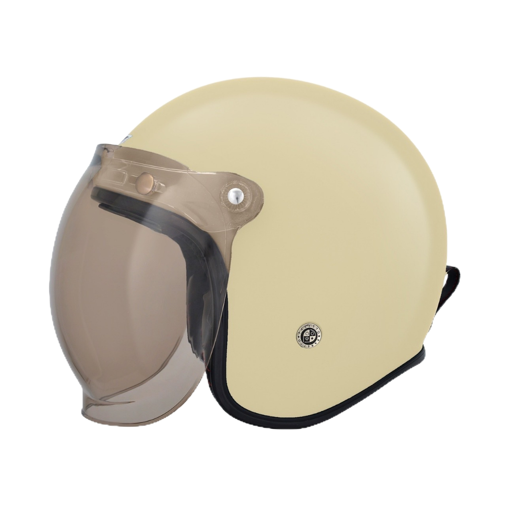 M2R MO-3 安全帽 MO3 素色款 奶茶 復古帽 內墨鏡 半罩 內襯可拆 3/4 安全帽