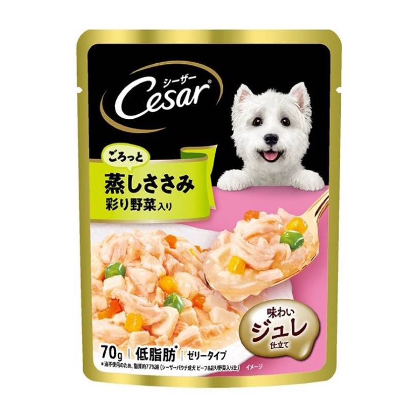 Cesar 西莎 蒸鮮包70g*16入 成犬低脂雞肉與蔬菜